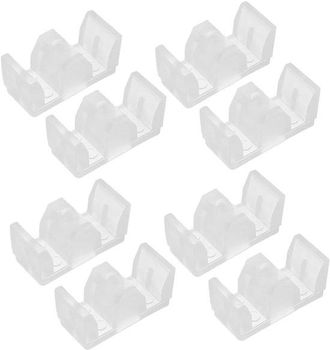 OEM Tope Para Puerta Corredera - Tope Para Rodillo De Ducha - Posicionamiento De Puerta - Bloque Amortiguador Cuadrado - 8 Piezas - Transparente