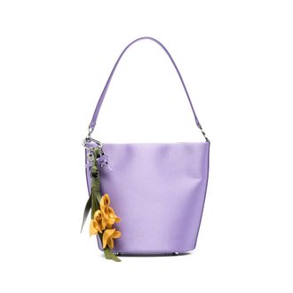Self Portrait Satin Floral-charm Tote Bag