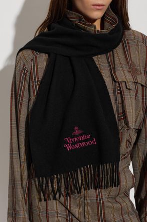 Vivienne Westwood Wool Scarf, Unisex, Black