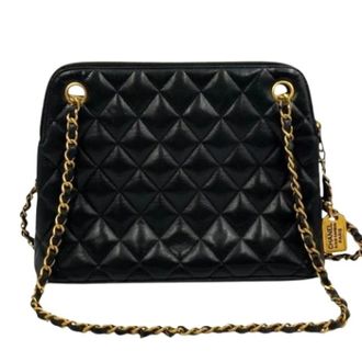 Chanel Pre-owned Matelasse Shoulder Bag - Dames - Pre-owned - Zwart - Maat: ONE Size Leer