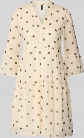 Vero Moda Tailliertes Minikleid mit V-Ausschnitt Modell SMILLA in Weiss, Gr&ouml;&szlig;e XL