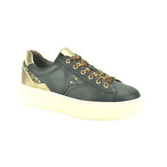 Nero Giardini Zwart Sneaker+luipaard N. DZ - Dames - Schoenen - Zwart - Maat: 37 EU