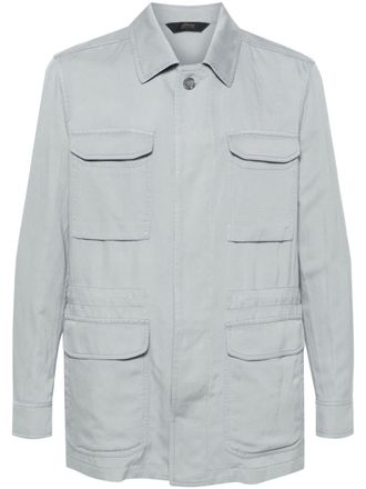 Brioni Giacca-camicia Sahariana - Blu