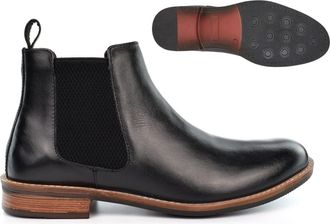 Generic Mens Leather Boots Mens Ankle Boots Size 6 Boys Boot Size 12 Chelsea Boot Real Leather Upper Pull On Sizes 6-12 Black 12 UK