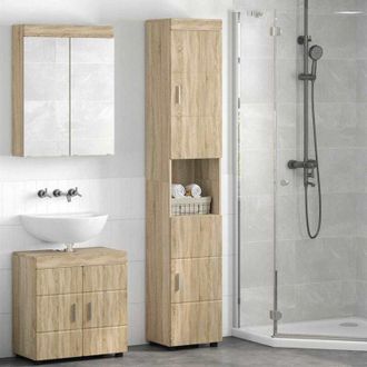 vidaXL vidaXL Mobile da Bagno TULUM rovere sonoma 37 x 31.5 x 203 cm