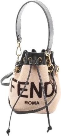 Fendi Pre-owned Bucket Bags, female, Beige, Size: ONE SIZE Pre-owned Mon Tresor Mini
