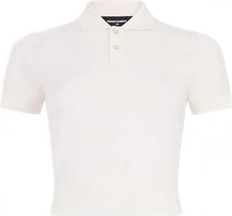 Dsquared2 Trui - Dames - Polos - Wit - L - Wol - Tops