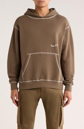 Museum of Peace and Quiet Wordmark Reverse Stitch Hoodie in Brown at Nordstrom Rack, Size X-Large