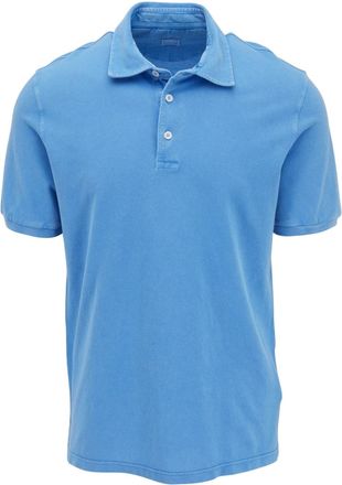 Fedeli short-sleeve cotton polo shirt - men - Cotton - M - Blue