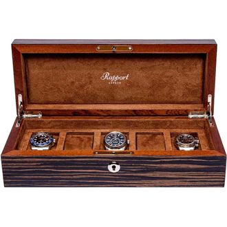 Rapport London HERITAGE FIVE WATCH BOX in Macassar at Nordstrom