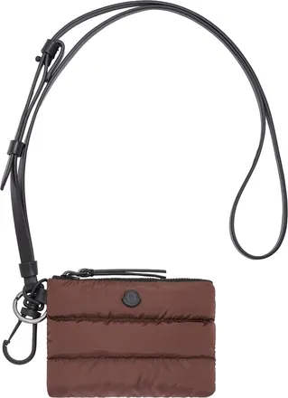 Moncler Moncler Caradoc Card Metal Logo Holder, Men, Brown, Size: One Size