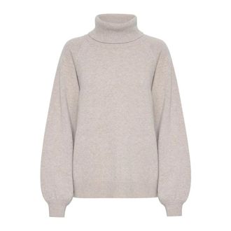 Gestuz Jersey de lana beige con cuello alto Manzigz - Knitwear - Mujer - Beige - S