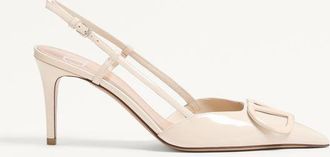 Valentino Garavani VLogo Signature Patent Leather Slingback Pump 80Mm Wo