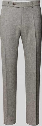 Carl Gross Carl Gross Slim Fit Anzughose aus Leinen-Mix mit Woll-Anteil in Mittelbraun, Gr&ouml;&szlig;e 29