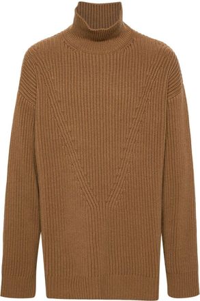 Jil Sander roll-neck wool jumper - men - Wool - 50 - Brown