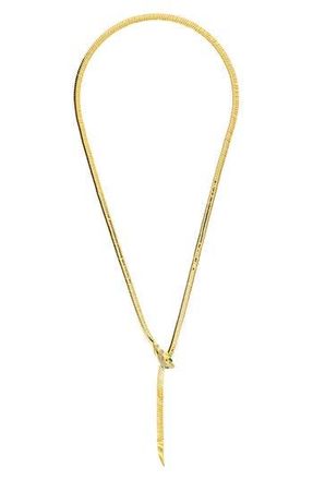 Rivka Friedman Snake Lariat Necklace in Emerald at Nordstrom Rack