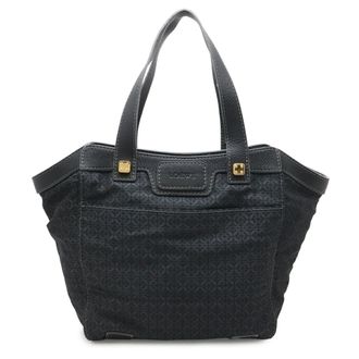 Loewe Black Nylon Canvas Leather Shoulder Bag Tote Bag (Pre-Owned)