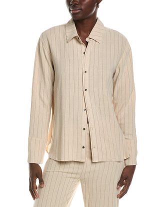 Chaser Helena Linen-Blend Button-Down Shirt