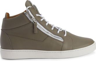 Giuseppe Zanotti Kriss mid-top sneakers - men - Leather/Rubber/Fabric/Leather - 43.5 - Green