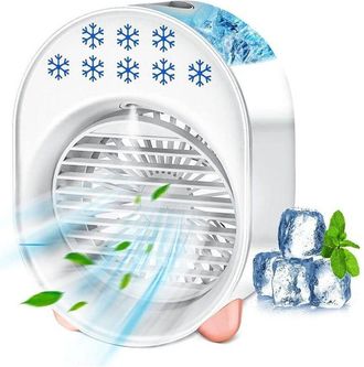 OEM Aire Acondicionado Port&aacute;til, Aire Acondicionado M&oacute;vil Silencioso, Mini Ventilador Humidificador, Ventilador Usb, Enfriador De Aire Port&aacute;til 4 En 1, 3 