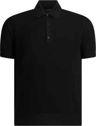 Tom Ford Silk And Cotton Pique Polo Shirt