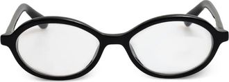 Jacquemus Occhiali ovali - Nero