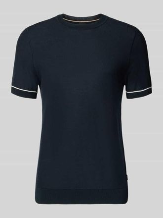 HUGO BOSS Regular Fit T-Shirt aus Strick Modell H-NALON in Marine, Gr&ouml;&szlig;e XXXL