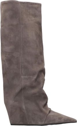 Vic Mati&eacute; Cocoon Boot - Dames - Hoge Laarzen - Grijs - 36 EU - Leer - Schoenen