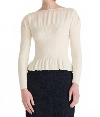 Merlette Alma Long Slim Sleeve Top In Opaline