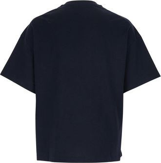 Jil Sander Mens T-Shirt Crew Neck Blue Cotton T-Shirts And Polos