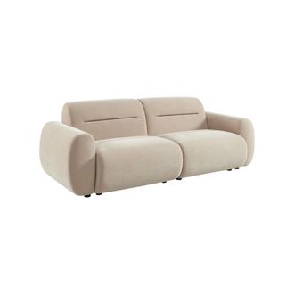 Sweeek Sof&aacute; de tela, 3 plazas, beige
