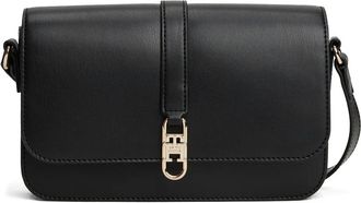 Tommy Hilfiger Borsa a spalla con placca logo - Nero