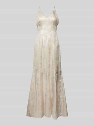 Amy Lynn Abendkleid mit V-Ausschnitt Modell Katharina in Ecru, Gr&ouml;&szlig;e 36