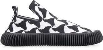 Bottega Veneta Wavy Triangle Jacquard Slip-On Sneaker - Multicolor