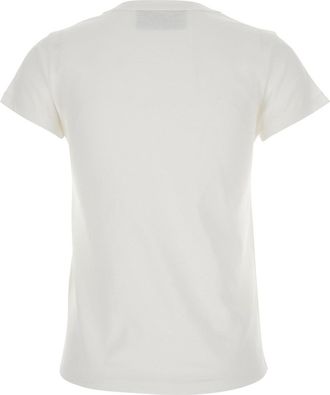 Valentino Womens T-Shirt With Maxi Logo, White Cotton T-Shirts & Jerseys