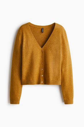 H&M Cardigan mit V-Ausschnitt - Yellow