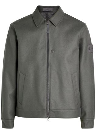 Stone Island Ghost Wool-blend Overshirt - Dark Grey - S