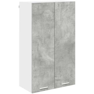 vidaXL Mueble Colgante Con Puerta Gris Concreto 60 X 31 X 100 Cm Vidaxl