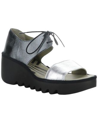 FLY London Bilu Metallic Leather Sandal