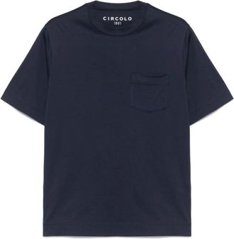 Circolo 1901 Blauwe T-shirts en Polos Crew Neck - Heren - T-shirts - Blauw - S - Tops