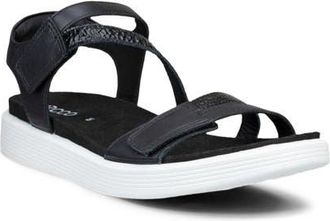 Ecco Soft Three Strap Sandal in Black/Black at Nordstrom, Size 11-11.5Us