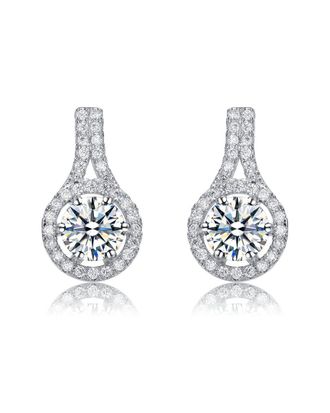 Genevive Silver Drop Earrings