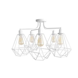 Netlighting Karo Multi Arm Semi Flush Ceiling Light White 75cm