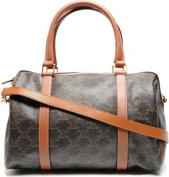 Celine Macadam Brown Pvc Boston Bag (Pre-Owned)