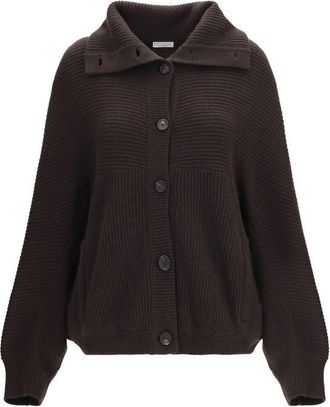 Brunello Cucinelli Brown Cashmere Womens Cardigan