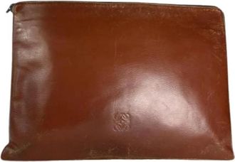 Loewe Pre-owned Vintage Clutch - Dames - Vintage Clutch - Bruin - ONE Size - Wol - Vintage
