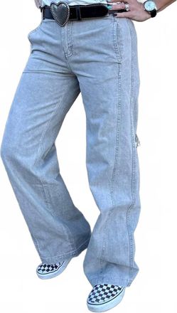 Kancan Boulder Wide Leg Trouser In Tan