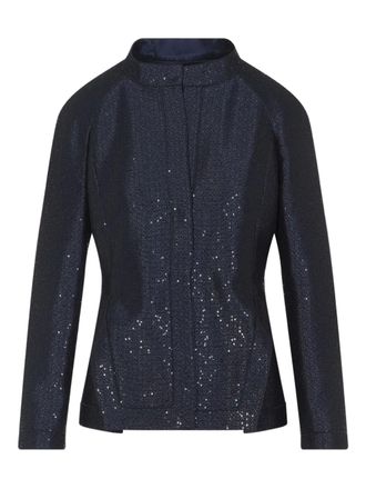 Giorgio Armani sequin-embellished jacket - Blue
