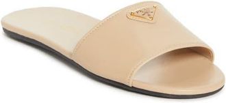 Prada Logo Slide Sandal in Sabbia at Nordstrom, Size 10.5Us