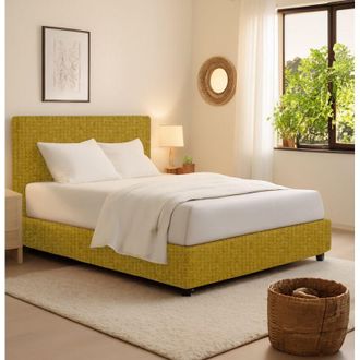 Dmora Cama De Plaza Y Media Harlow, Desenfundable, Hecho En Italia, Amarillo Ocre